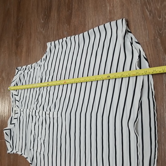 (XL) Daniel Rainn Striped Nautical Flowy Blouse Business Casual Sailor Modern - Picture 3 of 8